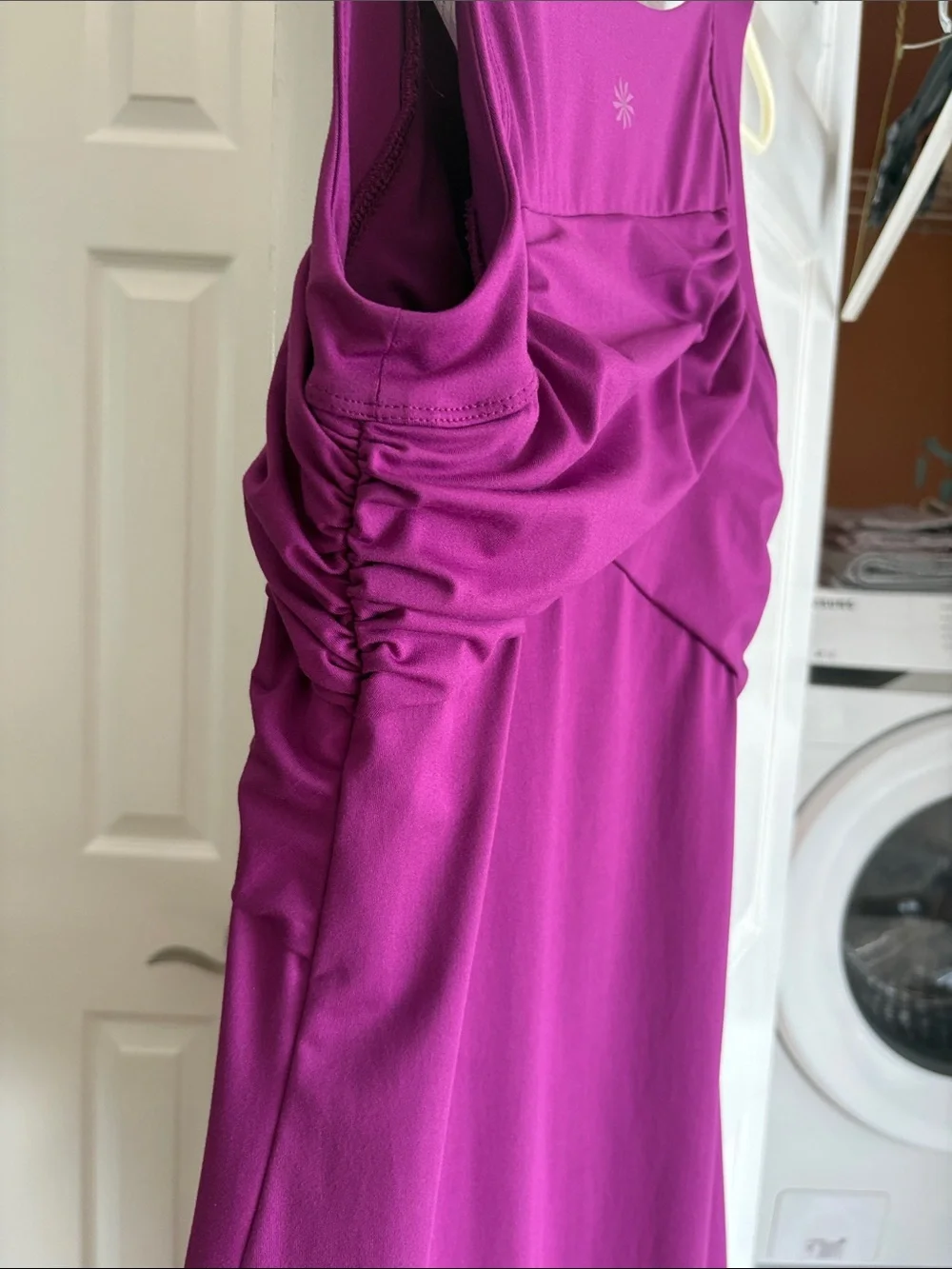 Athleta Purple Ruched Tank Dress